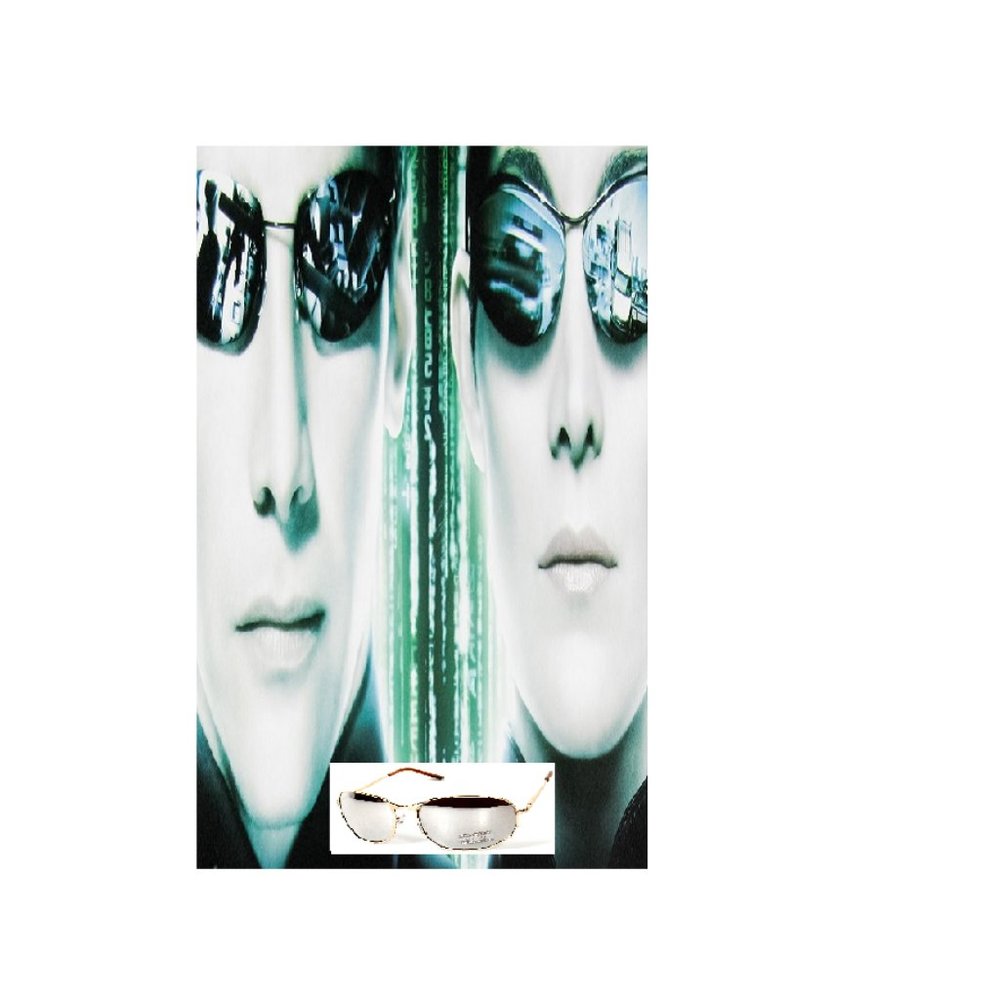 MATRIX Style Mirrored Sunglasses (gold)